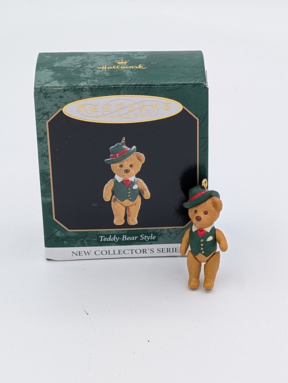 TEDDY BEAR STYLE, #1, Hallmark miniature ornament, 1997, MIB VTG